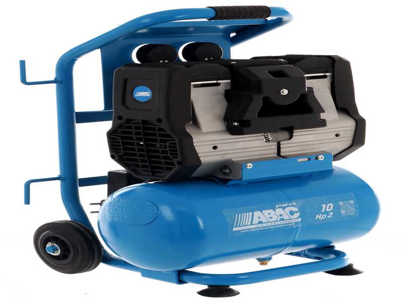 ABAC SILVERSTONE OS20P - Silenced, oil-less, single-phase electric air compressor - Motor 2 HP - 10 l