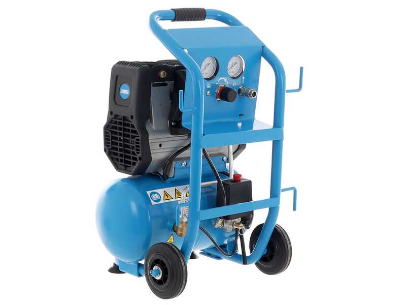 ABAC SILVERSTONE OS15P - Silenced, oil-less, single-phase electric air compressor - Motor 1.5 HP - 10 l