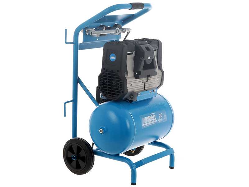 ABAC HOCKENHEIM OS20P - Silenced, oil-less, single-phase electric air compressor - Motor 2 HP - 20 l