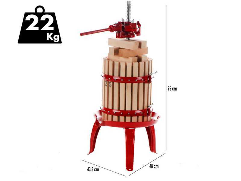 Baesso 25 - Manual  Grape Press - 20 Lt