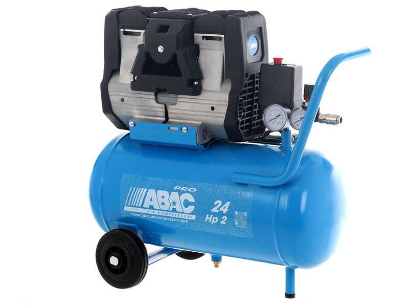 ABAC POLE POSITION OS20P - Silenced, oil-less, single-phase electric air compressor - Motor 2 HP - 24 litres