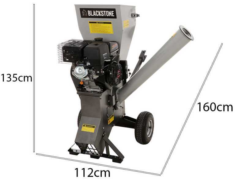 BlackStone CSB150E-L - Petrol garden shredder - Loncin 15 HP gasoline engine - Electric start