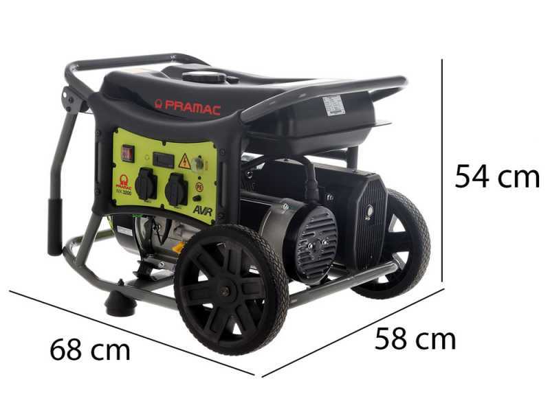 Pramac WX3200 - 2.85 kW Wheeled Power Generator - DC 2.45 kW Single-phase