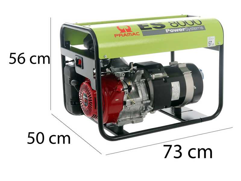 Pramac ES 8000 - 6.4 kW Power Generator - DC 5.4 kW Single-phase