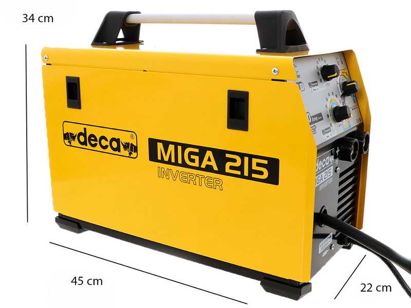 Deca MIGA 215 1Ph 230/50-60 Multiprocess Inverter Wire Welding Machine - GAS/NO GAS
