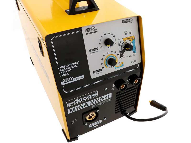 Deca MIGA 225XL 1Ph 230/50-60 Multiprocess Inverter Wire Welding Machine - GAS/NO GAS