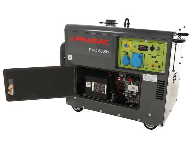 Pramac PMD5000s - 5 kW Silenced Diesel Power Generator with AVR - DC 4.2 kW Single-phase + ATS