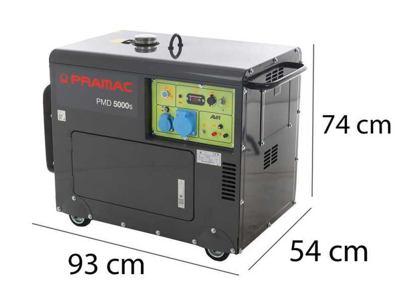 Pramac PMD5000s - 5 kW Silenced Diesel Power Generator with AVR- DC 4.2 kW Single-phase