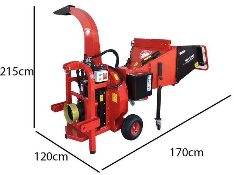 Ceccato Triton Mega Monster P.T.O. - Tractor-mounted garden shredder - Hydraulic transmission