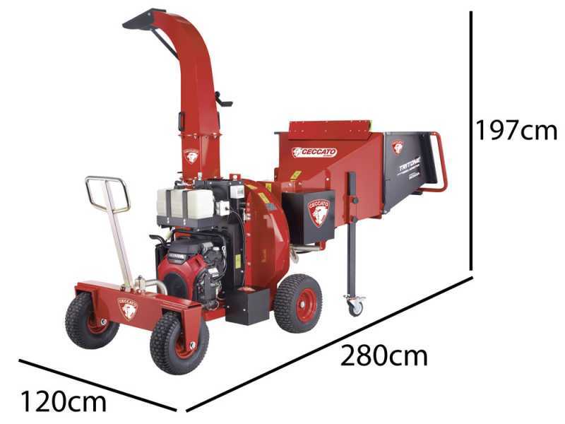 Ceccato Triton Mega Monster - Professional gasoline garden shredder - Honda GX690 engine