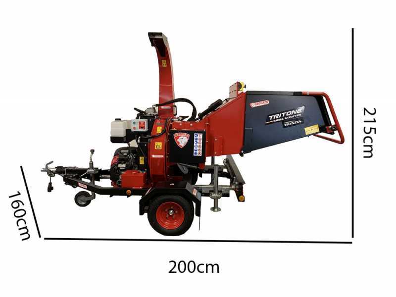 Ceccato Triton Mega Monster - Professional wheeled garden shredder - Honda GX690 engine
