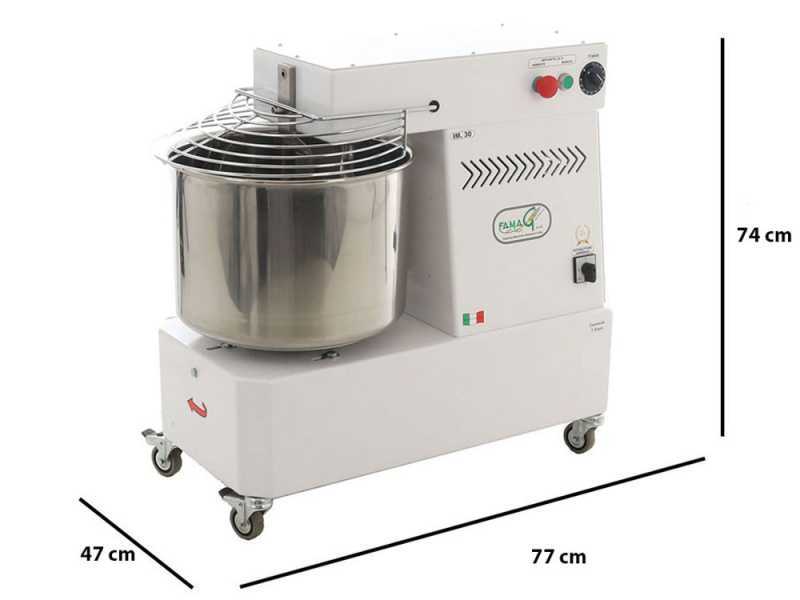 Famag IM 40/400 1 Speed - spiral mixer 38 kg three-phase