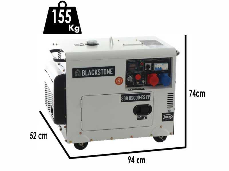 Blackstone SGB 8500 D-ES FP - 6.3 kW Silenced Diesel Power Generator with AVR - DC 6 kW Full-Power