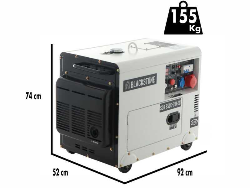 Blackstone SGB 8500-3 D-ES - 6.3 kW Silenced Diesel Power Generator with AVR - DC 6 kW Three-phase
