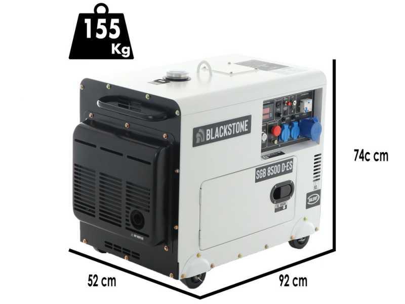 Blackstone SGB 8500 D-ES - 6.3 kW Silenced Diesel Power Generator with AVR - DC 6 kW Single-phase