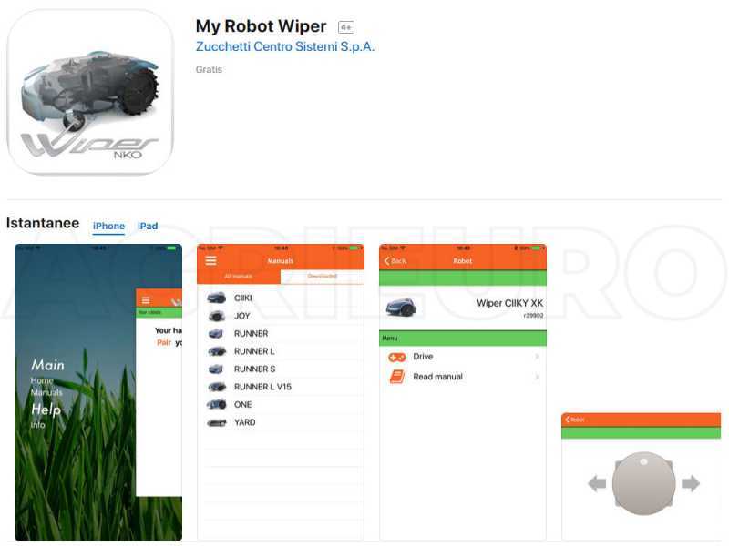 Wiper Blitz XH2 NIKO Robot Lawn Mower without Perimeter Wire - No Installation Required