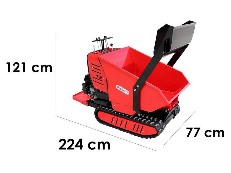 GeotechPro Geoporter 550 DHS Hydro Tracked Power Barrow - Hydraulic Dumper Barrow 500 Kg