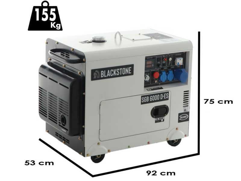 Blackstone SGB 6000 D-ES - 5.3 kW Silenced Diesel Power Generator with AVR - DC 5 kW Single-phase + ATS