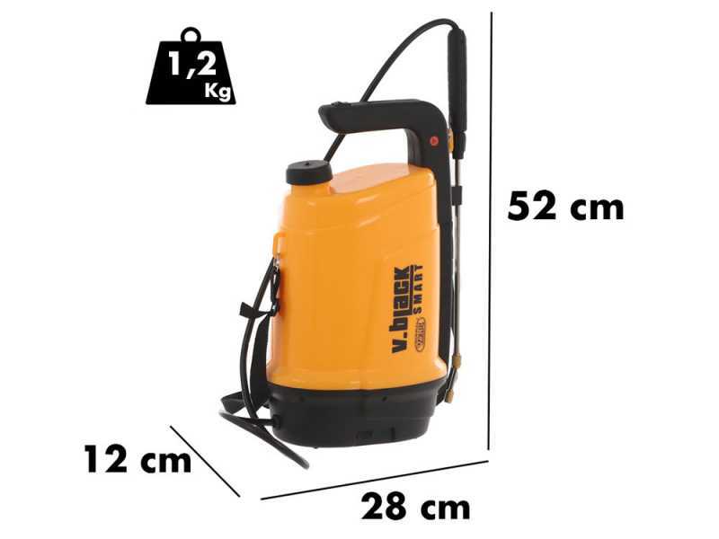 Volpi V-BLACK SMART - Electric Shoulder Sprayer Pump - Lithium Battery - 2 Bar - 5 L