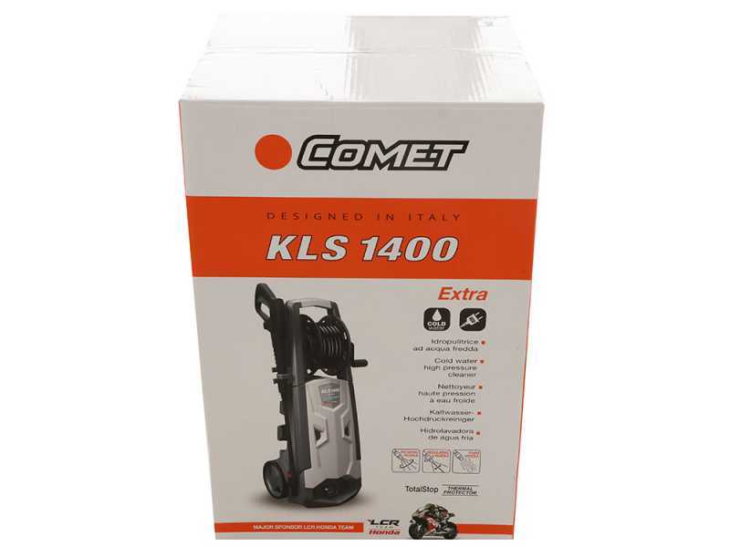 Comet KLS 1400 Extra Electric Cold Water Pressure Washer - Hose Reel - 140 bar