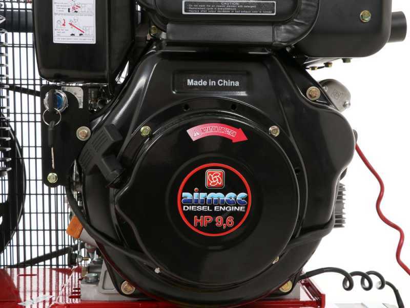 Airmec TTD 3496/900 Petrol Engine-driven Air Compressor - 9.6 HP Diesel engine - 900 L/min