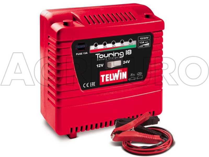 Telwin Touring 18 12/24V Battery Charger - Suitable for Batteries from 60 Ah to 180 AH and from 50 Ah to 115 Ah