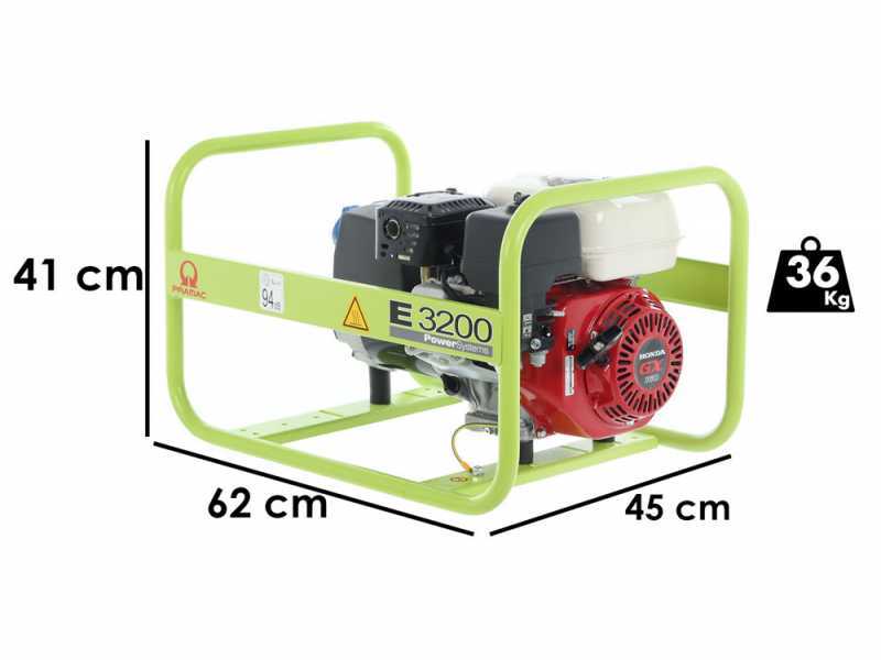 Pramac E 3200 - 2.6 kW Power Generator - DC 2.2 kW Single-phase