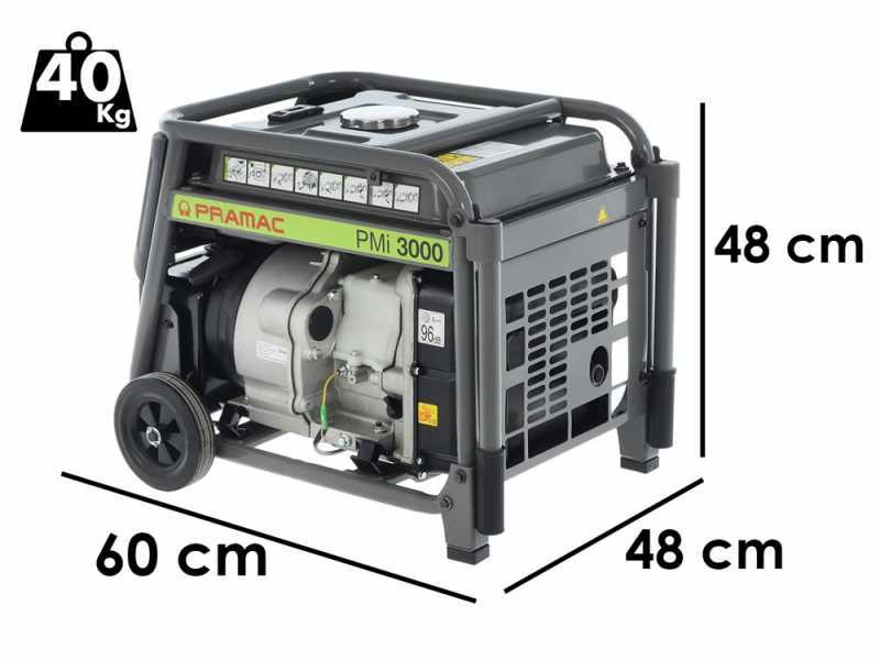 Pramac PMI3000 - 3 kW Wheeled Inverter Power Generator - DC 2.8 kW Single-phase
