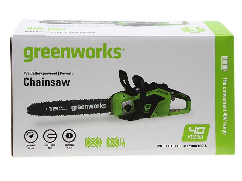 Greenworks GD40CS18 - 40V Battery-powered Electric Chainsaw - 40 cm Blade