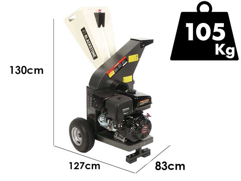 BlackStone DSP 150 L - Petrol garden shredder - with 420cc Loncin gasoline engine