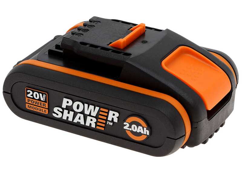 Worx WG252E battery-powered electric hedge trimmer with telescopic extension pole - 20V battery - 45 cm steel blade