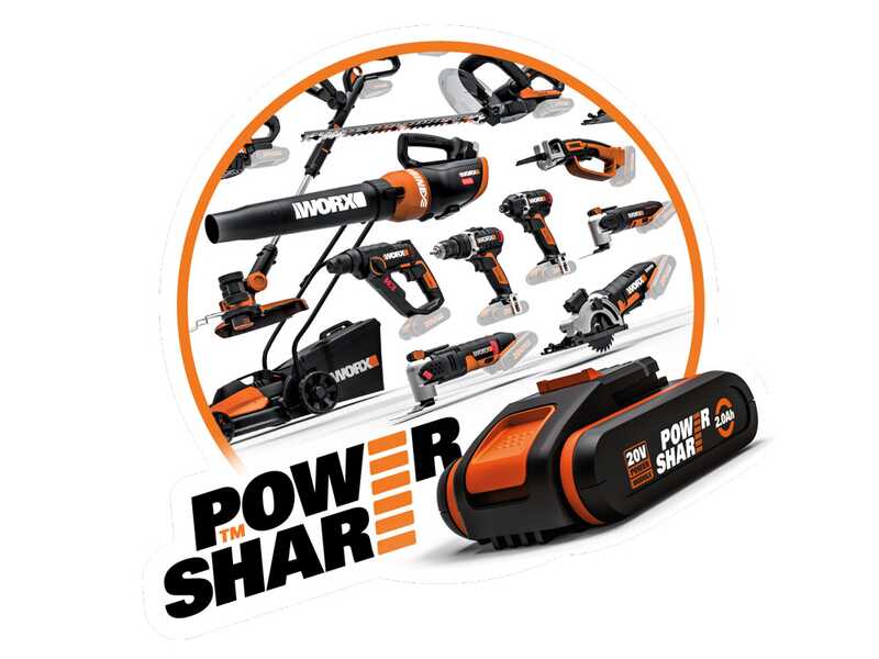 Worx WG743E Battery-powered Electric Lawn Mower - 2 X 20 V 4Ah Batteries