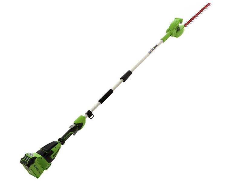 Greenworks telescopic hedge shop trimmer
