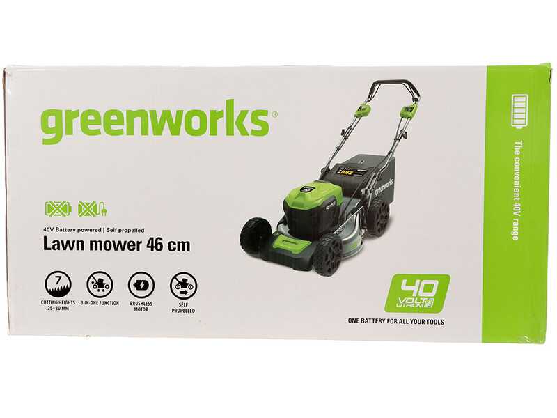 Greenworks GD40LM46SPK4 Battery-powered Electric Lawn Mower 40 V