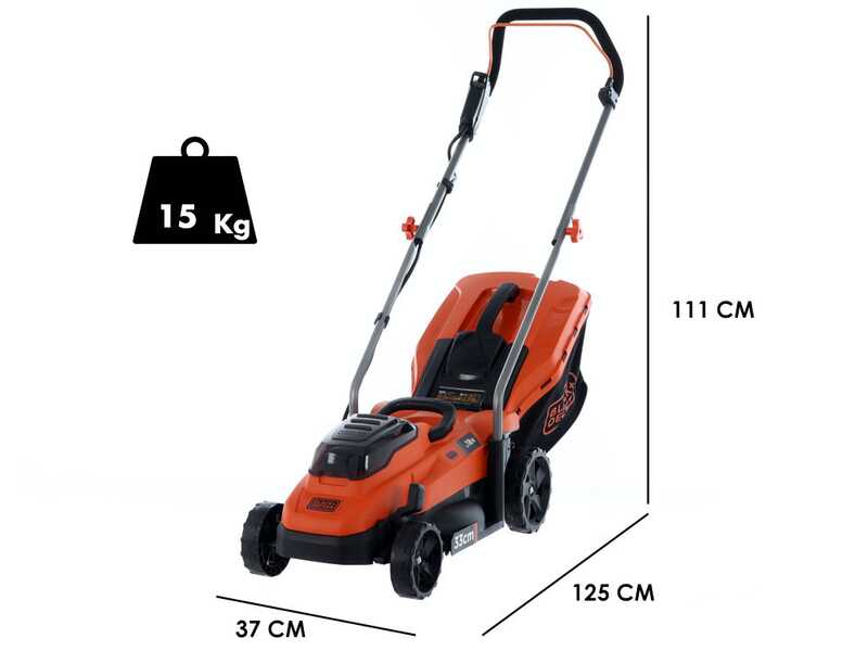 Black and Decker BCMW3318 Twin 18v Cordless Rotary Lawnmower 330mm