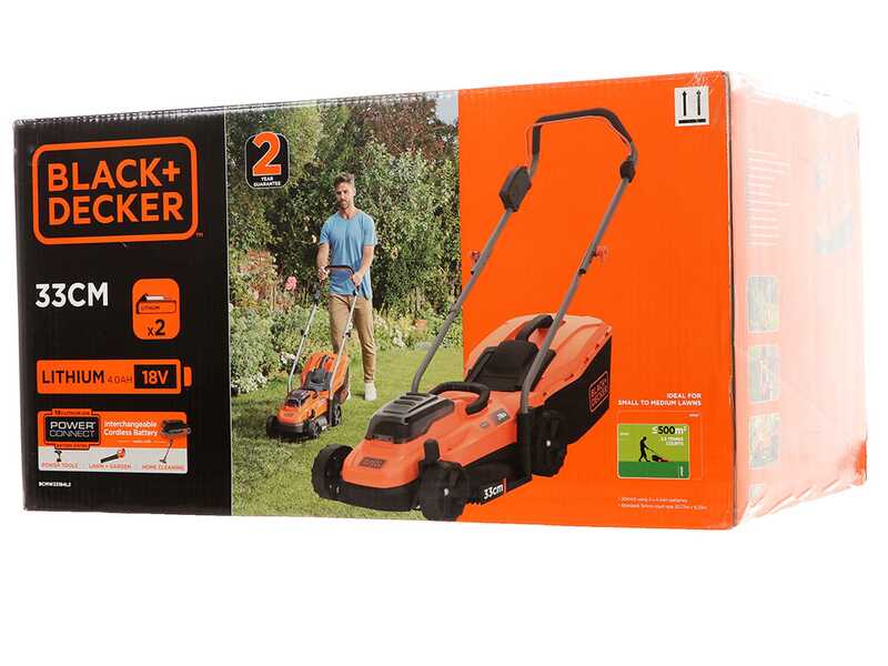 Black &amp; Decker BCMW33184L2-QW Battery-powered Electric Lawn Mower - 36 V 4.0Ah