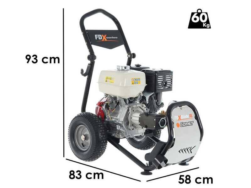 Comet FDX Blade XL 13.15 Petrol Pressure Washer &ndash; Honda GX 390 petrol engine -  12 HP - 310 Bar