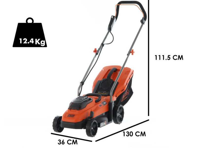 Black &amp; Decker BCMW3318L2-QW Battery-powered Electric Lawn Mower - 36 V 2.5Ah