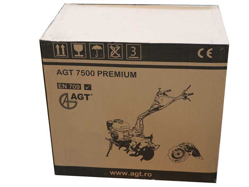 AGT 7500 - 6.5 HP Petrol Garden Tiller - Honda GX200 196 cc - 2+1 Reverse Gear Gearbox