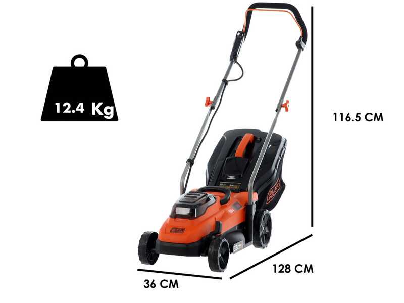 Black &amp; Decker BCMW3336L1-QW Battery-powered Electric Lawn Mower - 36 V 2.5Ah