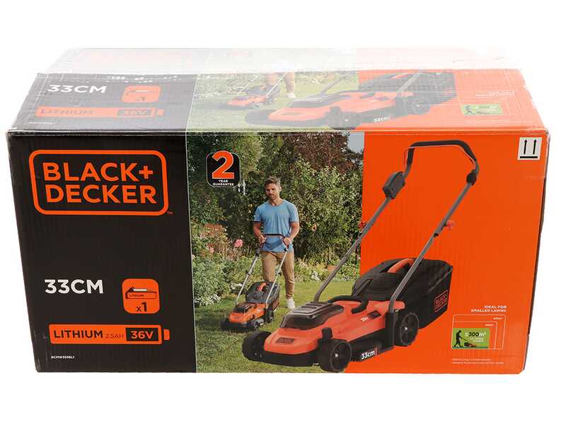 Black &amp; Decker BCMW3336L1-QW Battery-powered Electric Lawn Mower - 36 V 2.5Ah