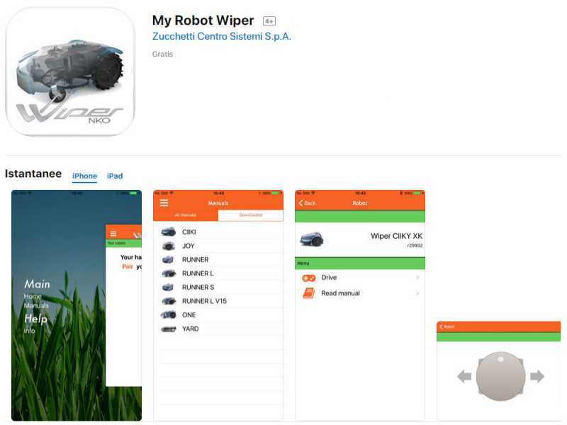 Wiper Blitz XH2 NIKO Robot Lawn Mower without Perimeter Wire - No Installation Required