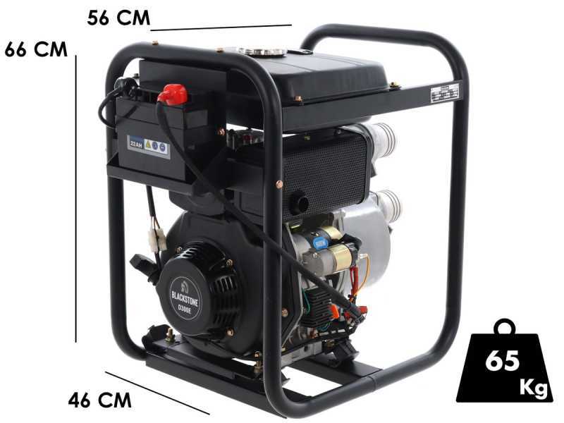 BlackStone BD 8000ES Diesel Water Pump, 80 mm Fittings  - 3 inches - electric start - 14 L tank - Euro 5