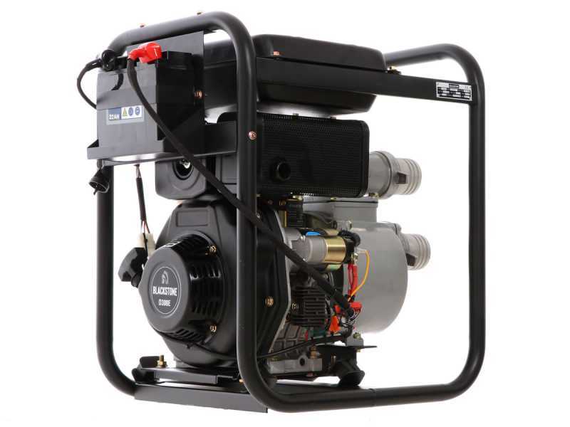 BlackStone BD 8000ES Diesel Water Pump, 80 mm Fittings  - 3 inches - electric start - 14 L tank - Euro 5