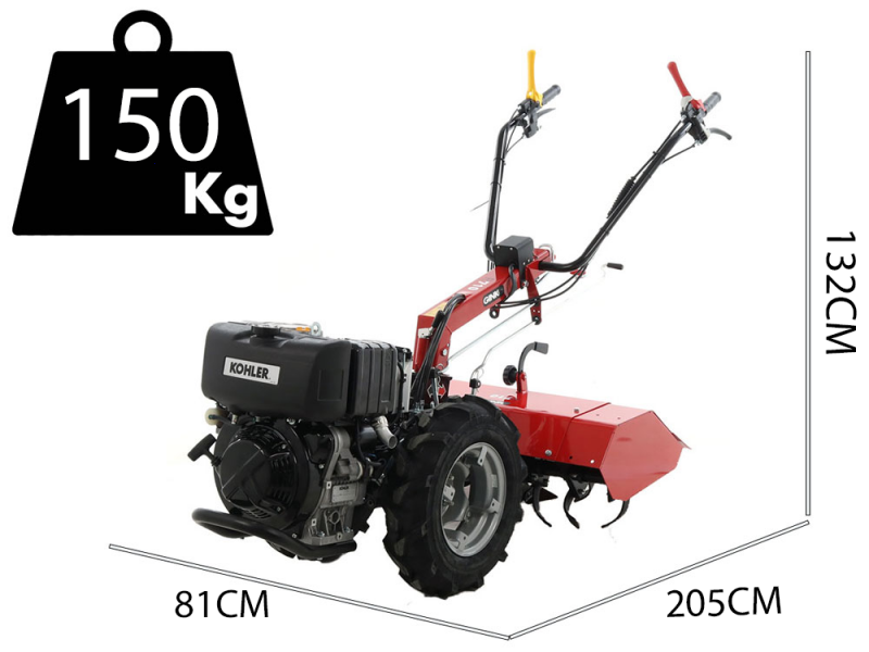 Ginko R710 EKO - Diesel Two-wheel Tractor - Kohler KD15-440 - Electric Start