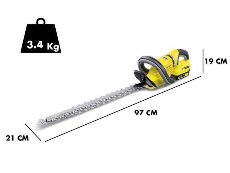 Karcher HGE 18-50 Battery-powered Hedge Trimmer - BATTERY AND BATTERY CHARGER NOT INCLUDED