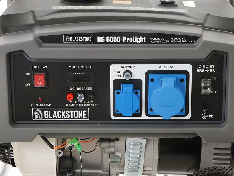BlackStone BG 6050 - 4.3 kW Wheeled Petrol Power Generator with AVR - DC 4 kW Single-phase