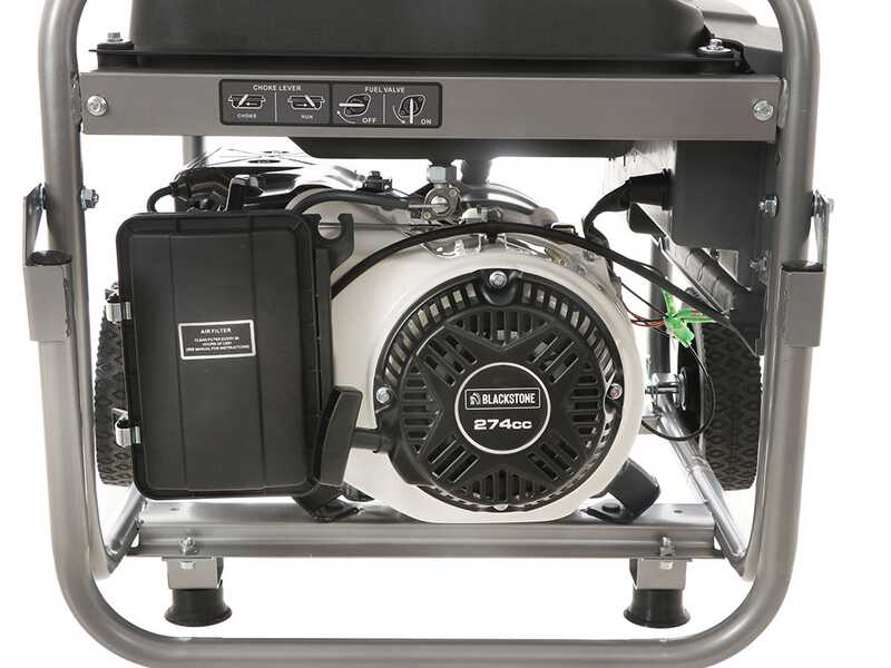 BlackStone BG 6050 - 4.3 kW Wheeled Petrol Power Generator with AVR - DC 4 kW Single-phase