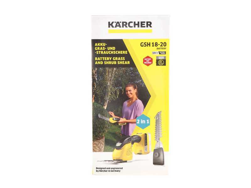 Karcher GSH 18-20 - Grass-cutting shears with external battery - 18V 2.5Ah