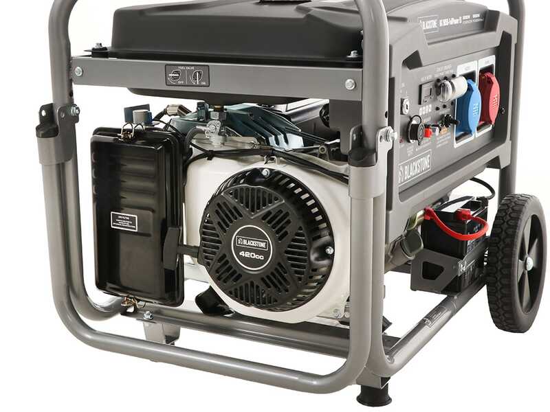 BlackStone BG 9050 - 6.6 kW Wheeled Petrol Power Generator with AVR - DC 6 kW Full-Power